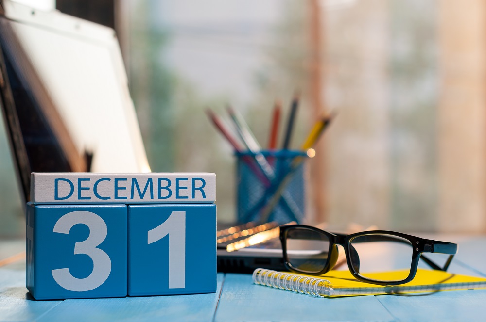 Perpetual calendar for December 31 is a reminder to consider 2018 year-end tax planning in light of tax reform